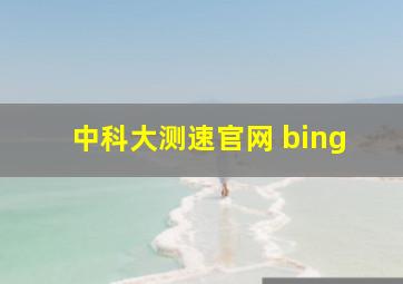 中科大测速官网 bing